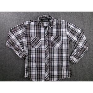 Canyon Guide Shirt Men Medium Gray Flannel Rugged Outdoor Lumberjack Americana